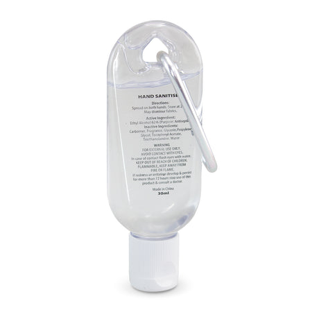 Carabiner Hand Sanitiser 30ml - Back