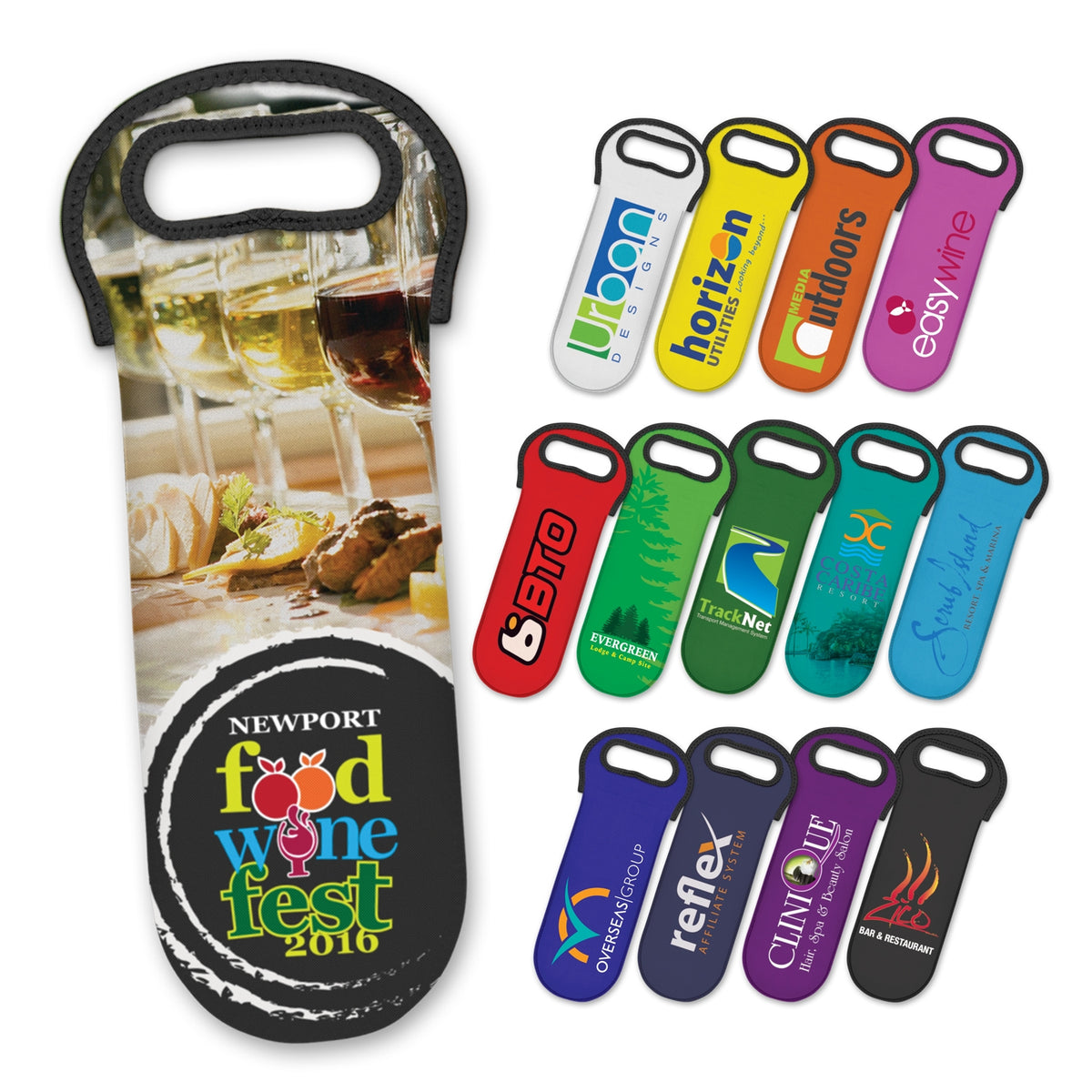 Neoprene Wine Cooler Bag - Full Colour - Main