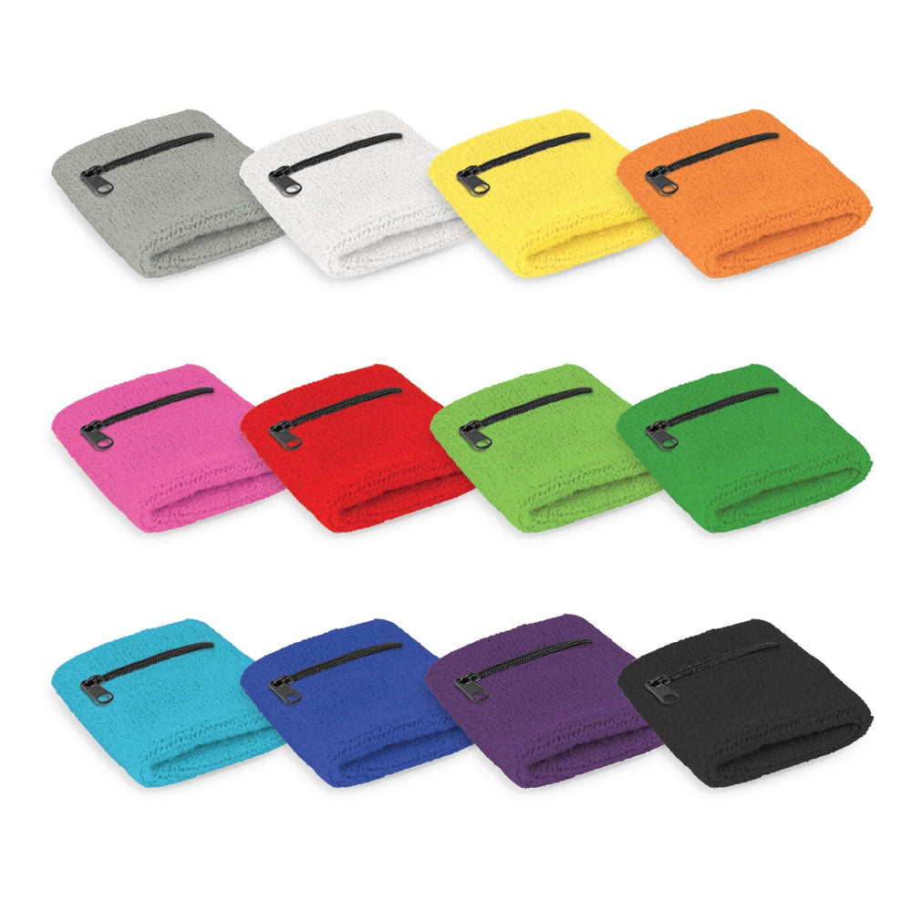 Wrist Sweat Band with Pocket - Main