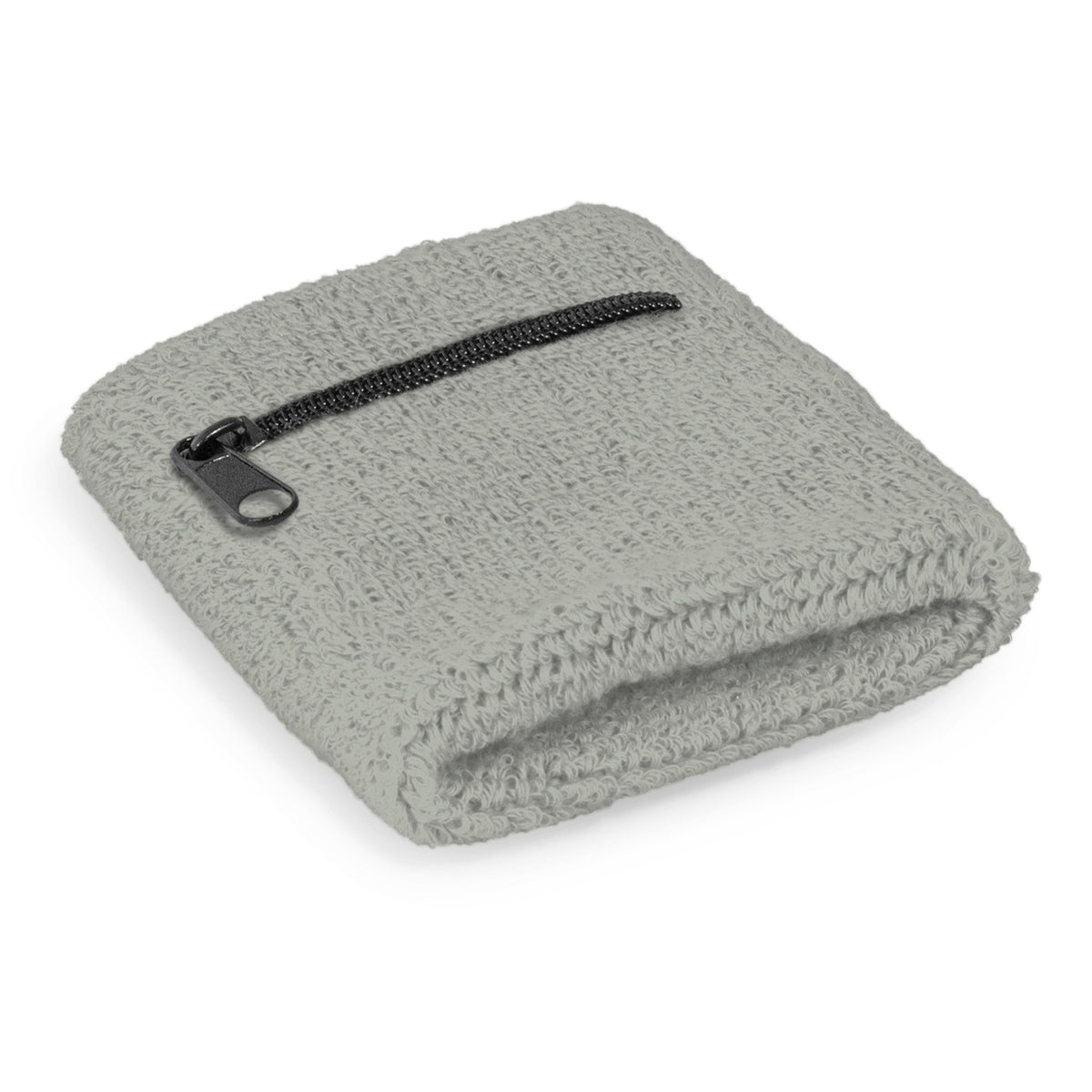 Wrist Sweat Band with Pocket - Grey