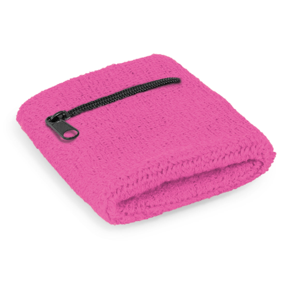 Wrist Sweat Band with Pocket - Pink
