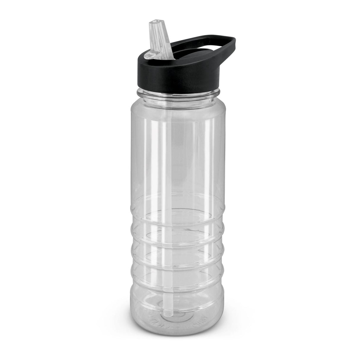 Triton Bottle - Black Lid - Clear