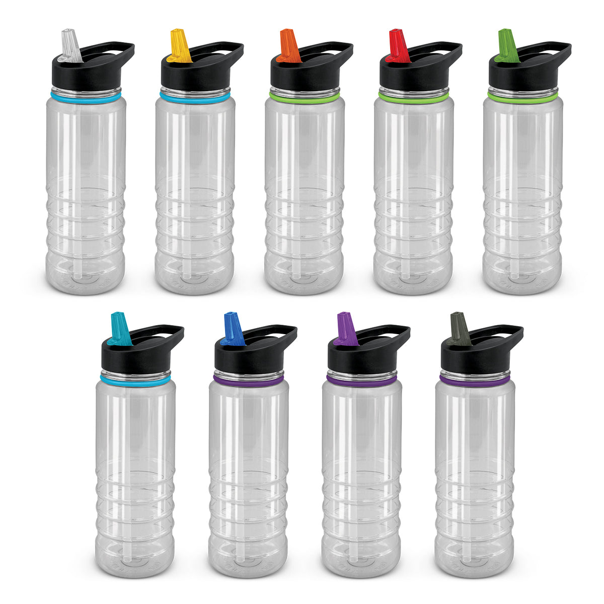 Triton Elite Bottle - Clear and Black - Clear Bottles