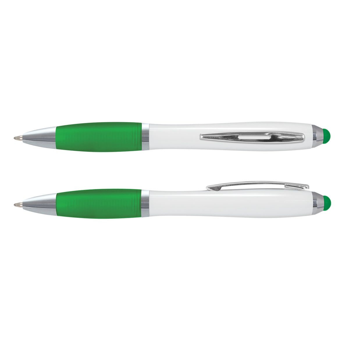 Vistro Stylus Pen  - White Barrel - Dark Green