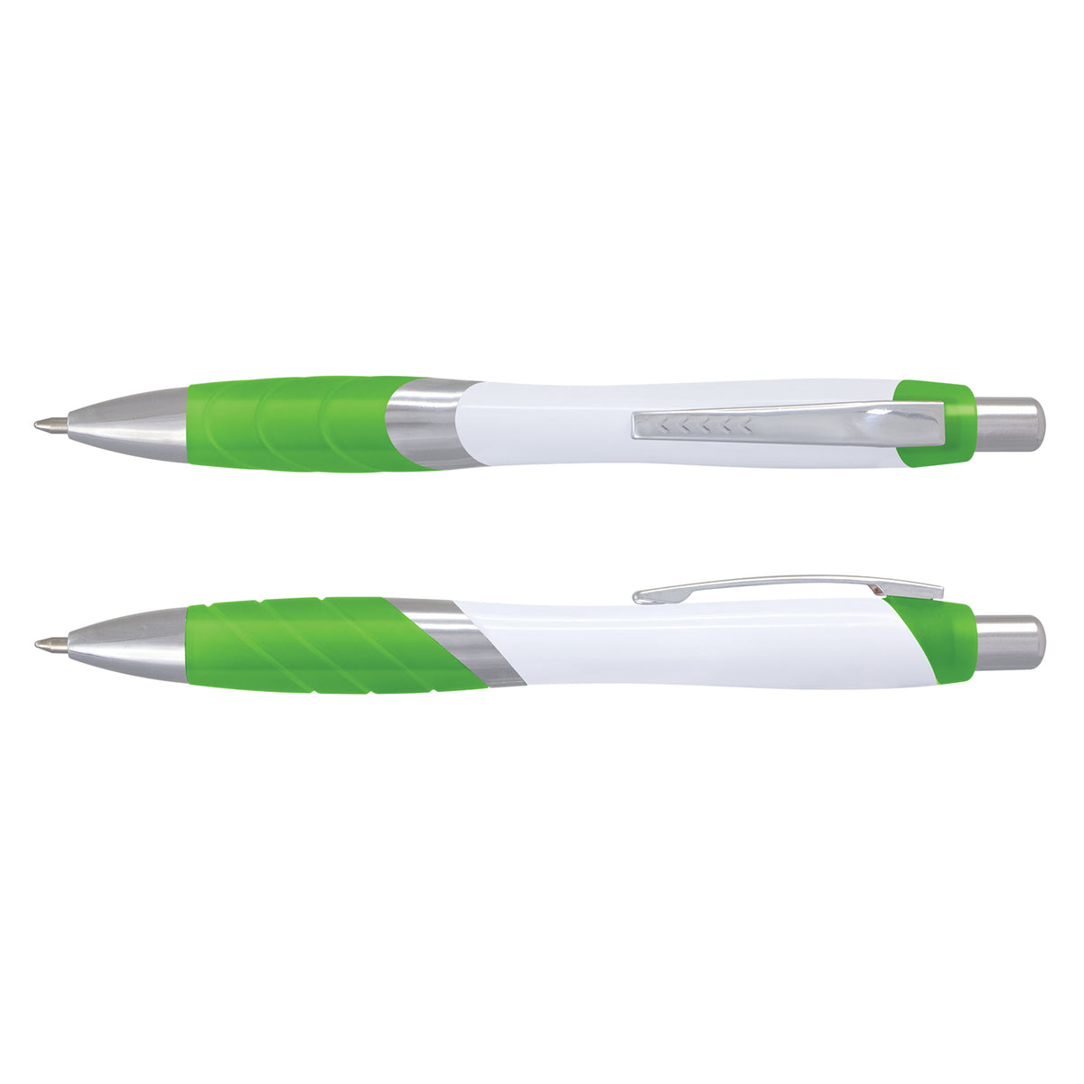 Borg Pen - White Barrel - Bright Green