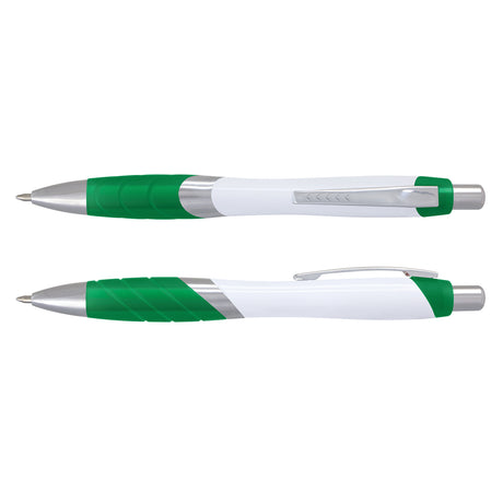 Borg Pen - White Barrel - Green