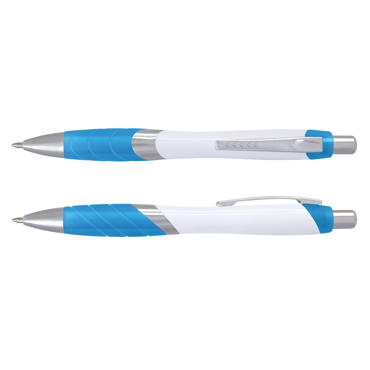 Borg Pen - White Barrel - Light Blue