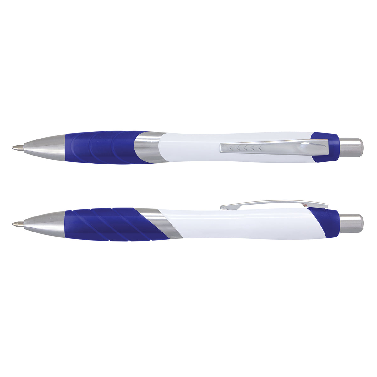 Borg Pen - White Barrel - Dark Blue