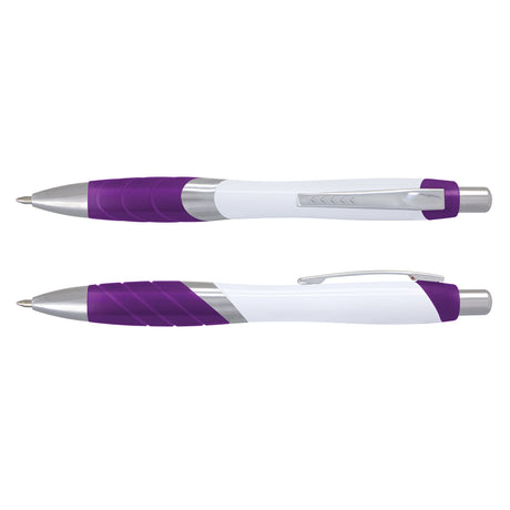 Borg Pen - White Barrel - Purple