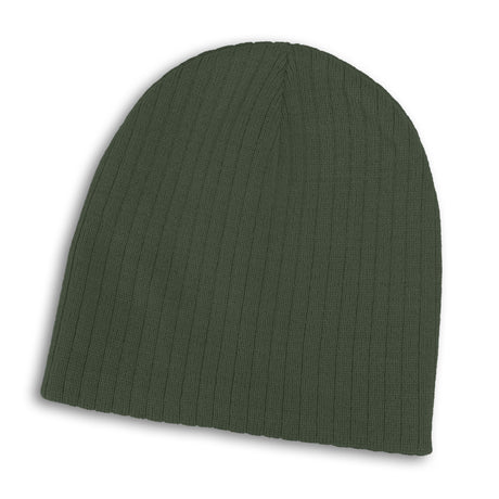 Nebraska Cable Knit Beanie - Olive