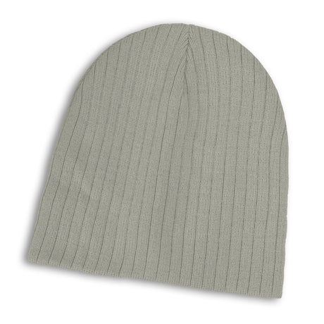 Nebraska Cable Knit Beanie - Light Grey