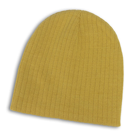 Nebraska Cable Knit Beanie - Mustard