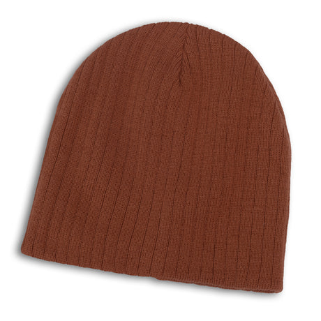 Nebraska Cable Knit Beanie - Rust