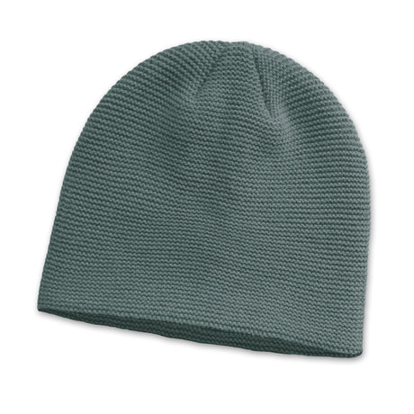Montana Garter Knit Beanie - Grey