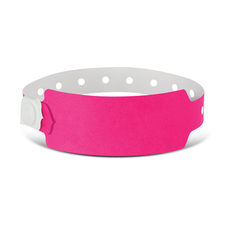 Plastic Event Wrist Band - Neon Pink