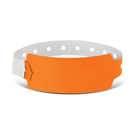 Plastic Event Wrist Band - Neon Orange