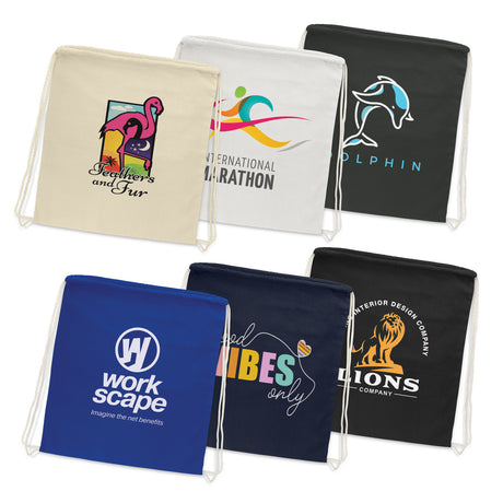Cotton Drawstring Backpack - Main