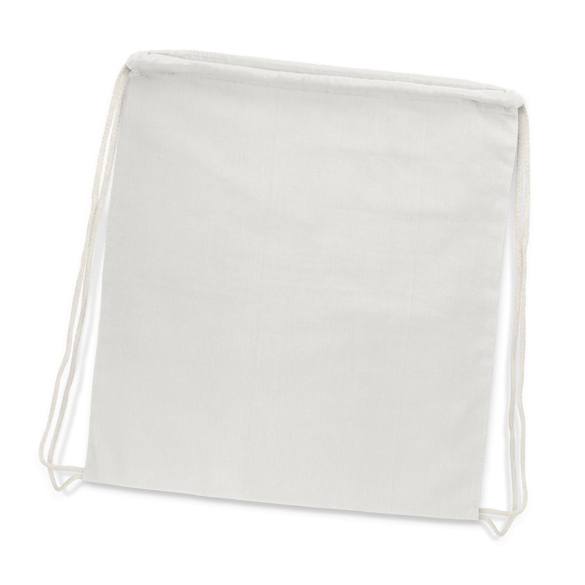 Cotton Drawstring Backpack - White