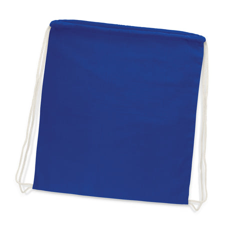 Cotton Drawstring Backpack - Royal Blue
