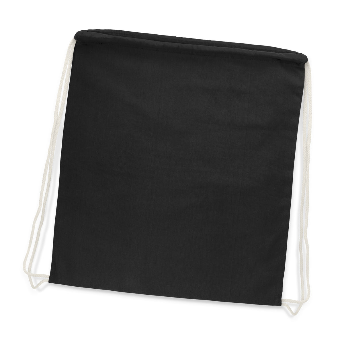 Cotton Drawstring Backpack - Black
