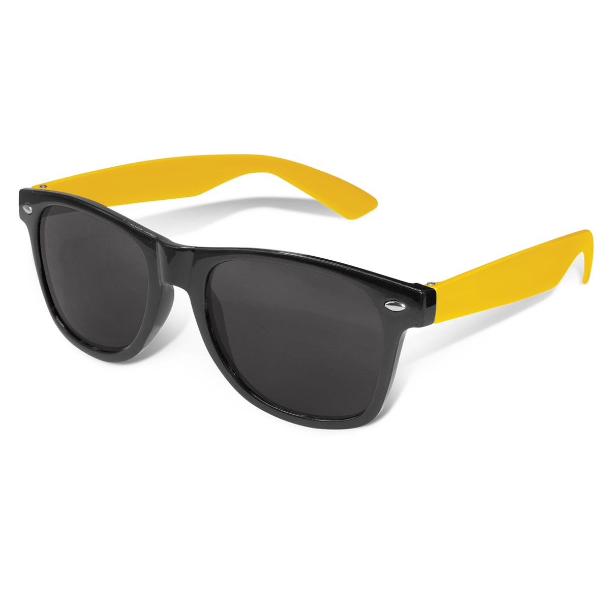 Malibu Premium Sunglasses - Black Frame - Yellow