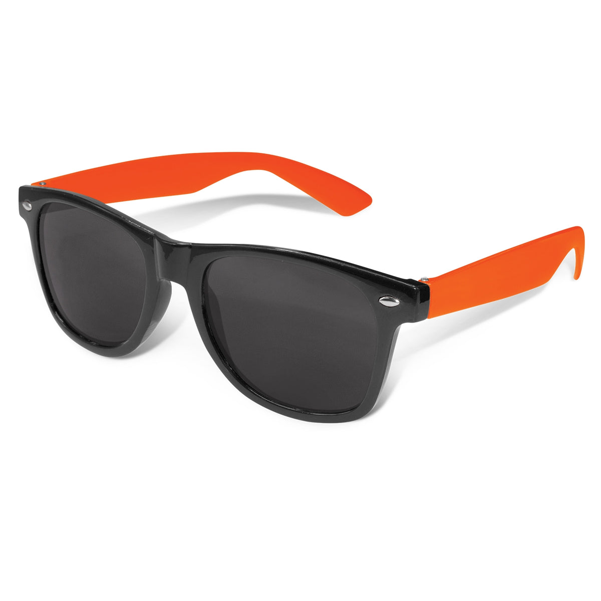 Malibu Premium Sunglasses - Black Frame - Orange