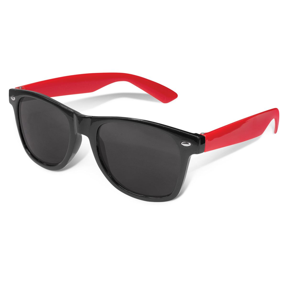 Malibu Premium Sunglasses - Black Frame - Red