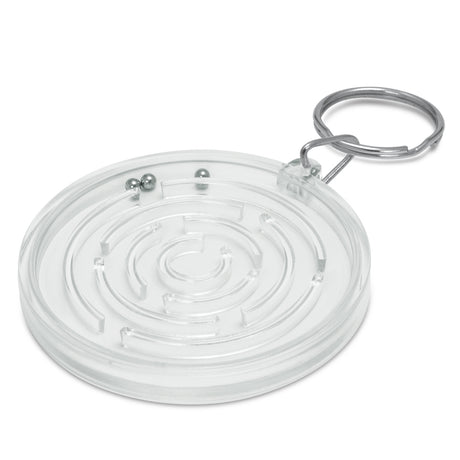 Puzzle Key Ring - White