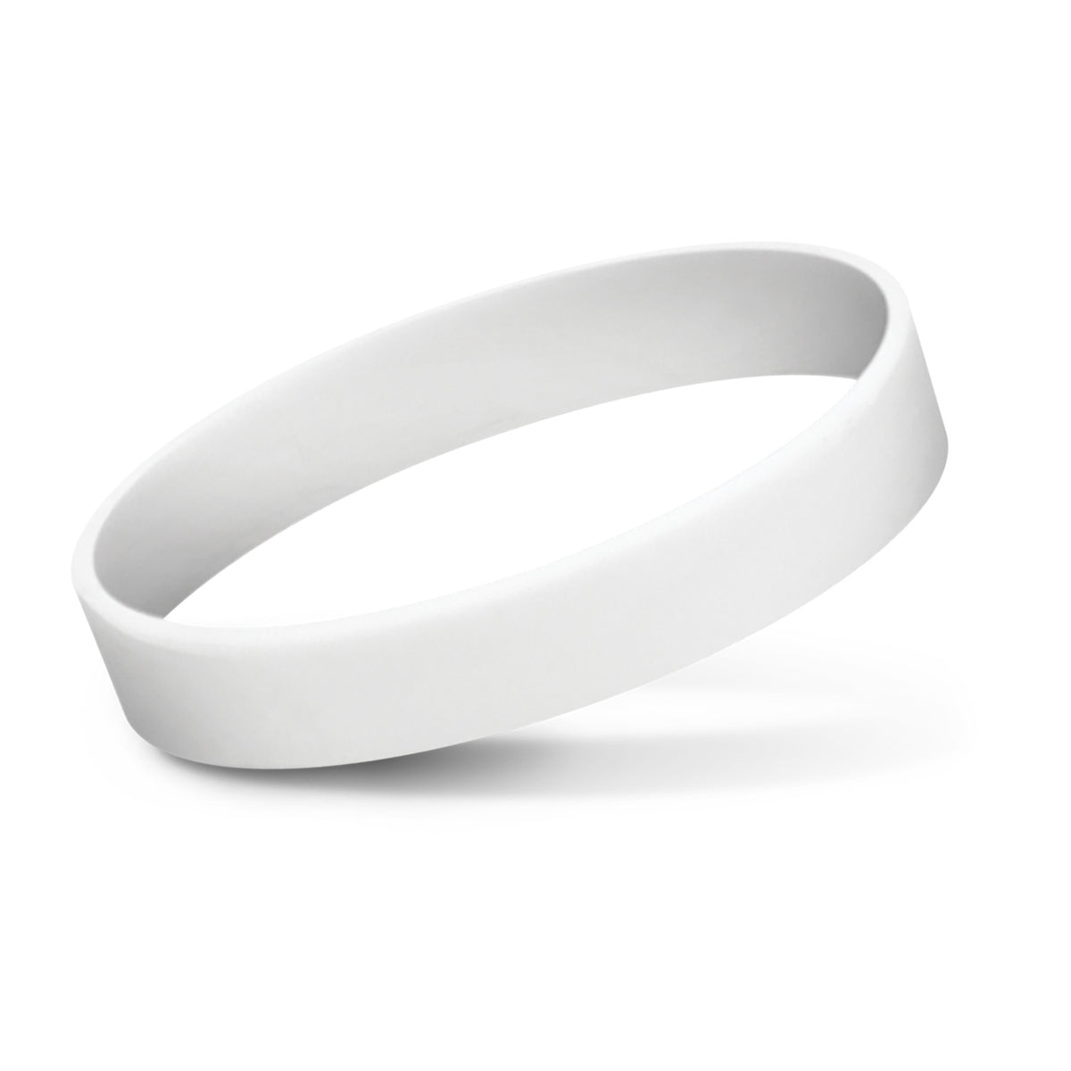Silicone Wrist Band - Debossed - White