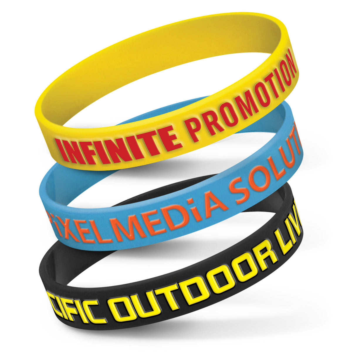 Silicone Wrist Band - Embossed - Embossed