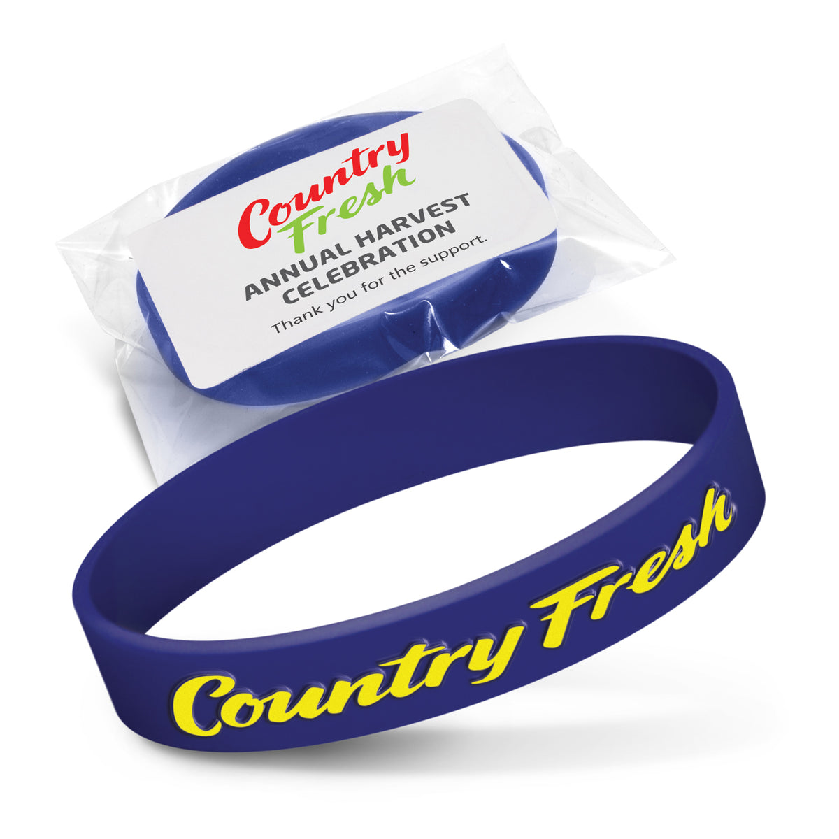 Silicone Wrist Band - Embossed - Colour Fill