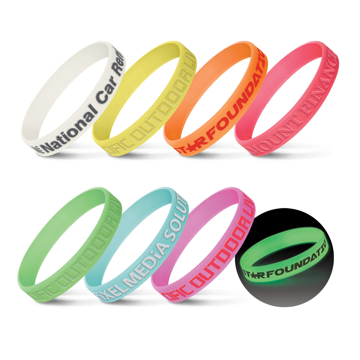 Silicone Wrist Band - Glow in the Dark - Main