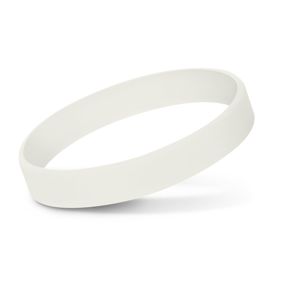 Silicone Wrist Band - Glow in the Dark - White