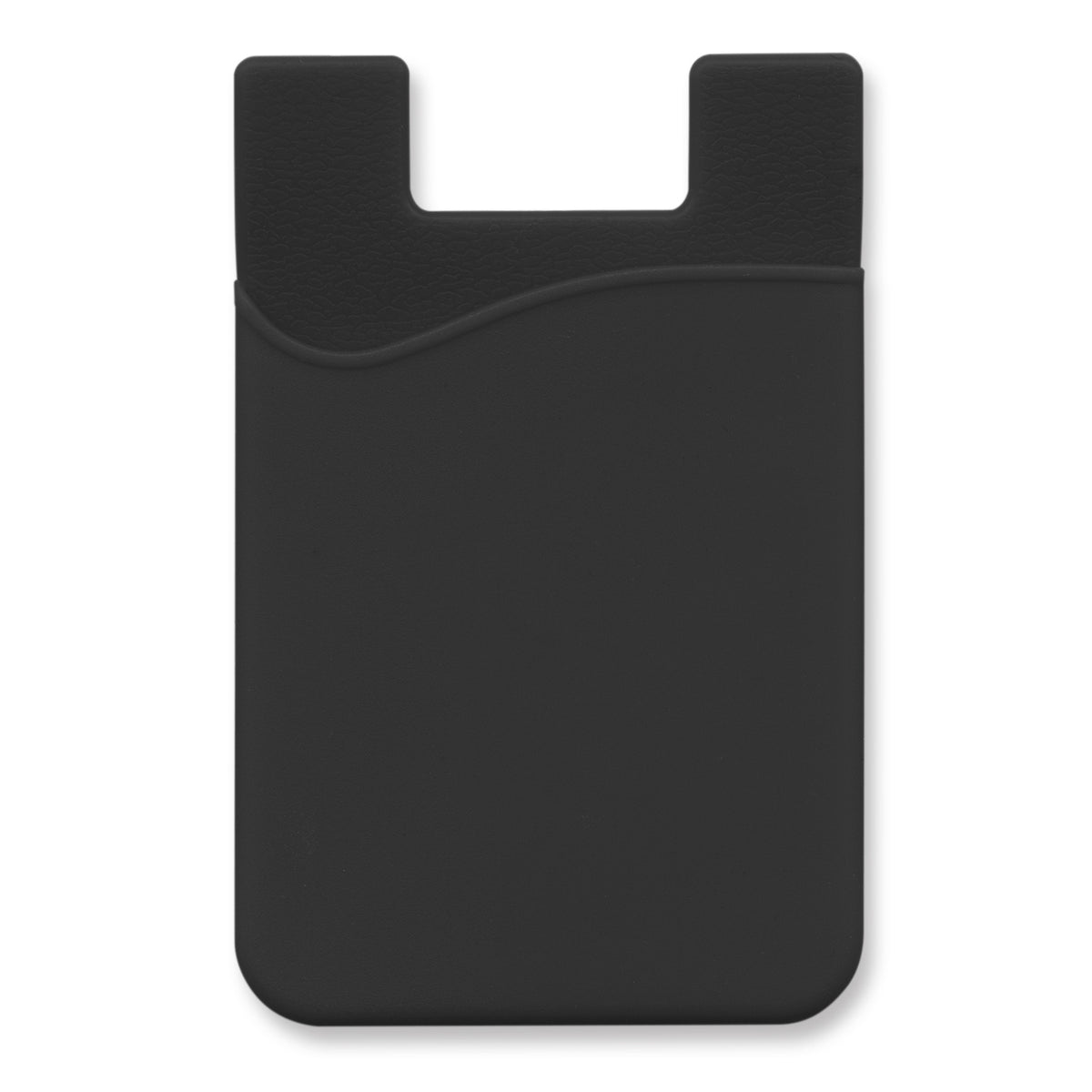 Silicone Phone Wallet - Indent - Black