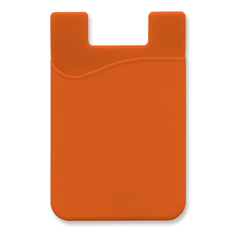 Silicone Phone Wallet - Indent - Orange