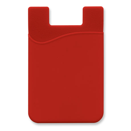 Silicone Phone Wallet - Indent - Red