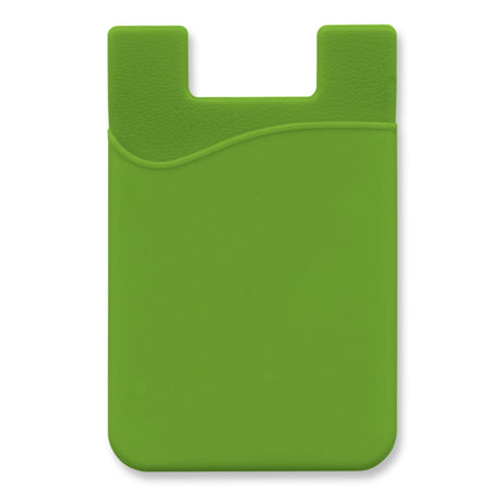 Silicone Phone Wallet - Indent - Bright Green