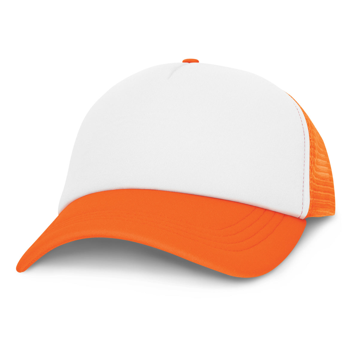 Cruise Mesh Cap - White Front - White/Orange