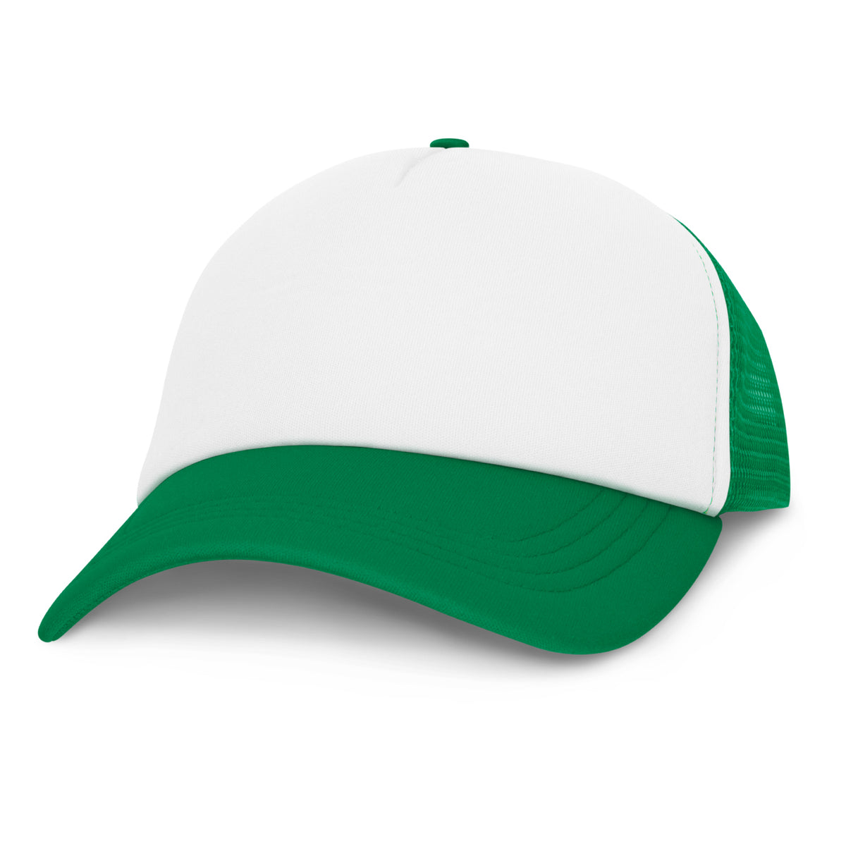 Cruise Mesh Cap - White Front - White/Kelly Green