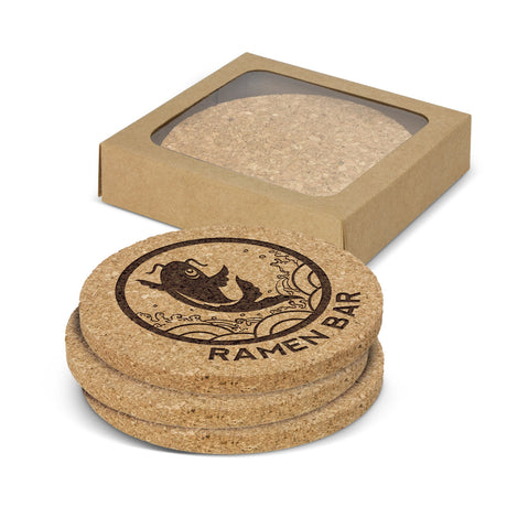 Oakridge Cork Coaster Round - Set of 4 - Main