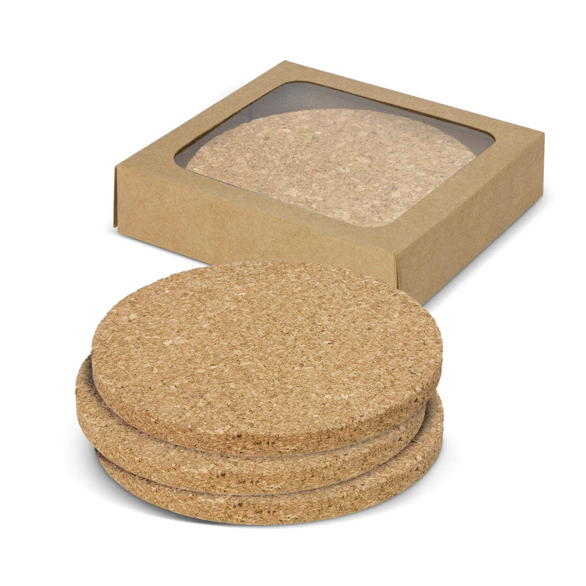 Oakridge Cork Coaster Round - Set of 4 - Natural