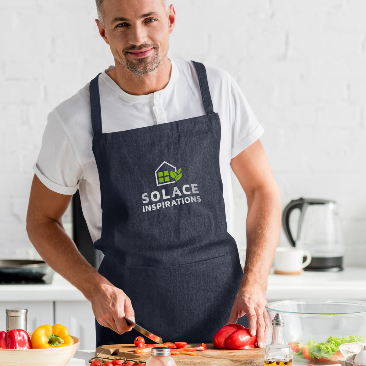 Carolina Denim Bib Apron - Feature