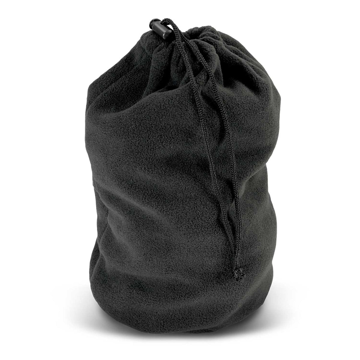 Polar Fleece Drawstring Bag - Black