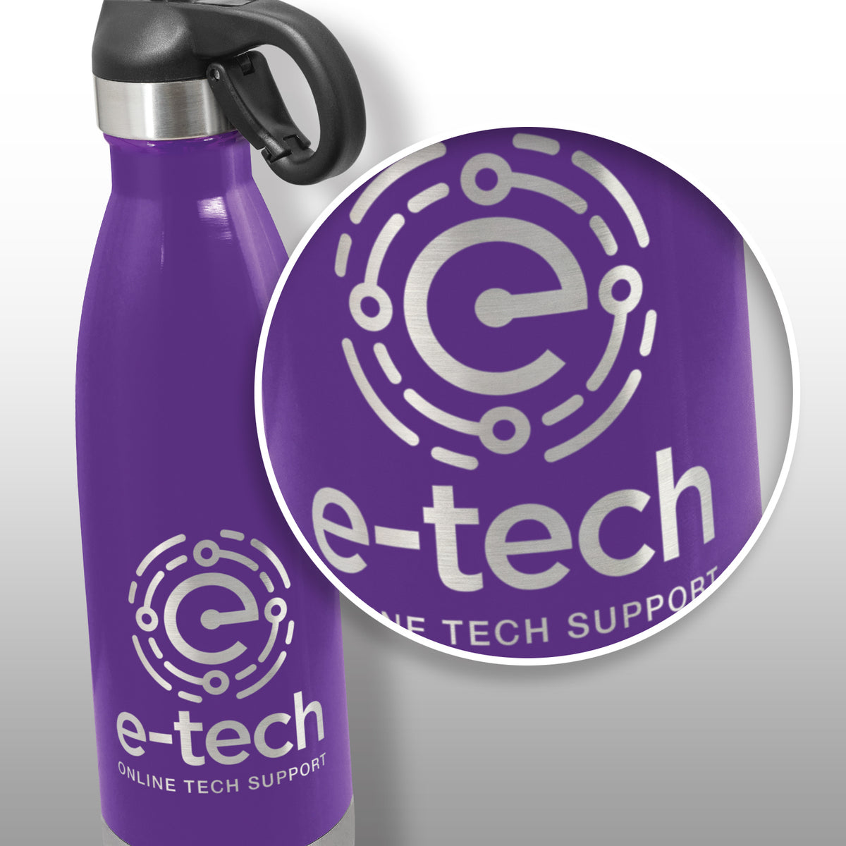 Mirage Steel Bottle - Flip Lid - Laser Engraving