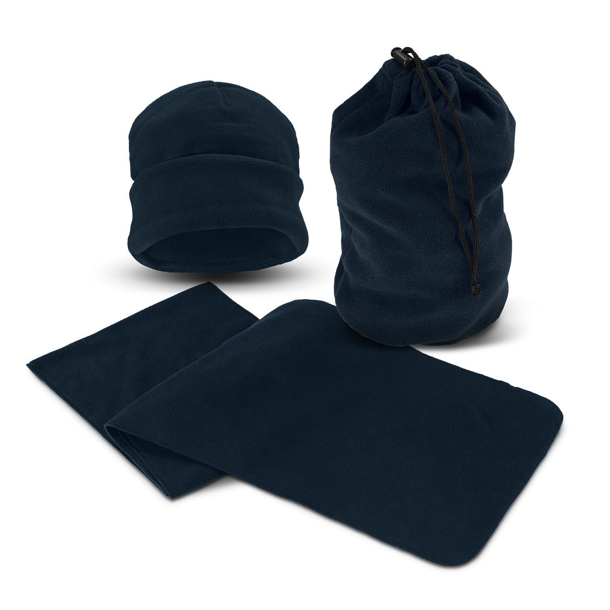 Seattle Scarf and Beanie Set - Navy