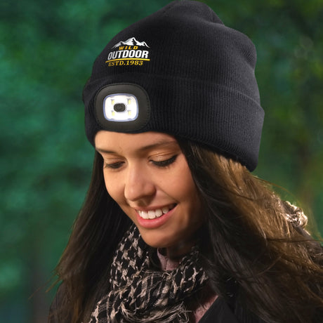 Headlamp Beanie - Black