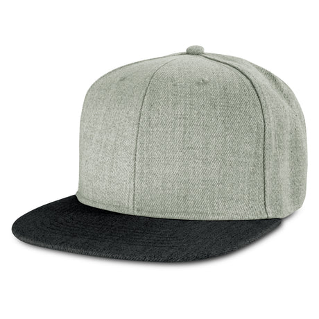 Chisel Flat Peak Cap - Light Grey/Black