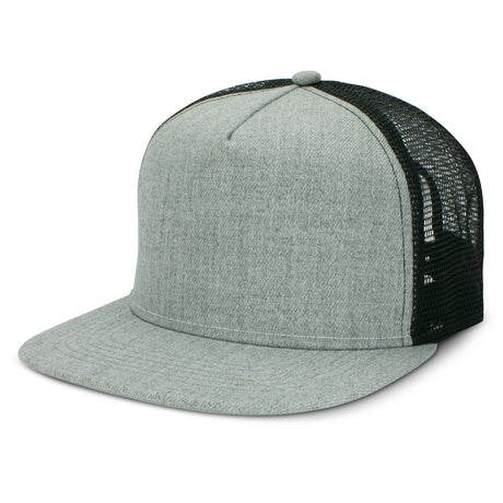 Jackson Flat Peak Trucker Cap - Light Grey/Black