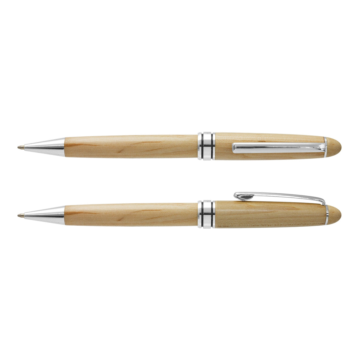 Supreme Wood Pen - Natural/Silver