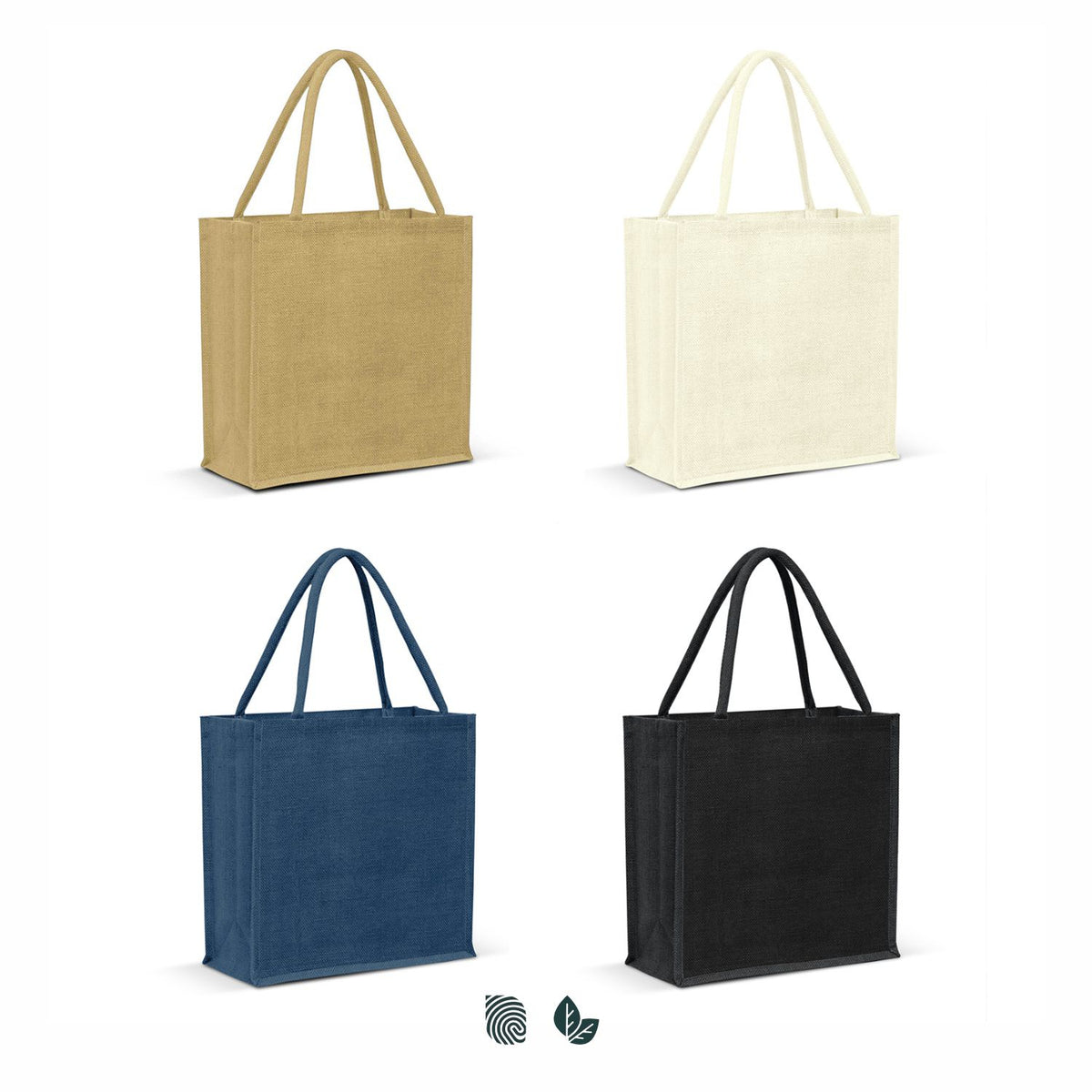 Monza Jute Tote Bag - Colour Match - Impact Aware